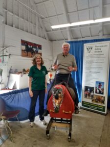 Doug Thompson on TROtt Mechanical Horse at Metcalfe Fair