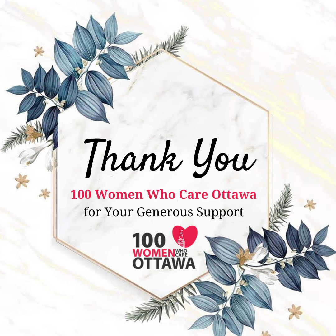 Thank you to 100 Women Who Care Ottawa